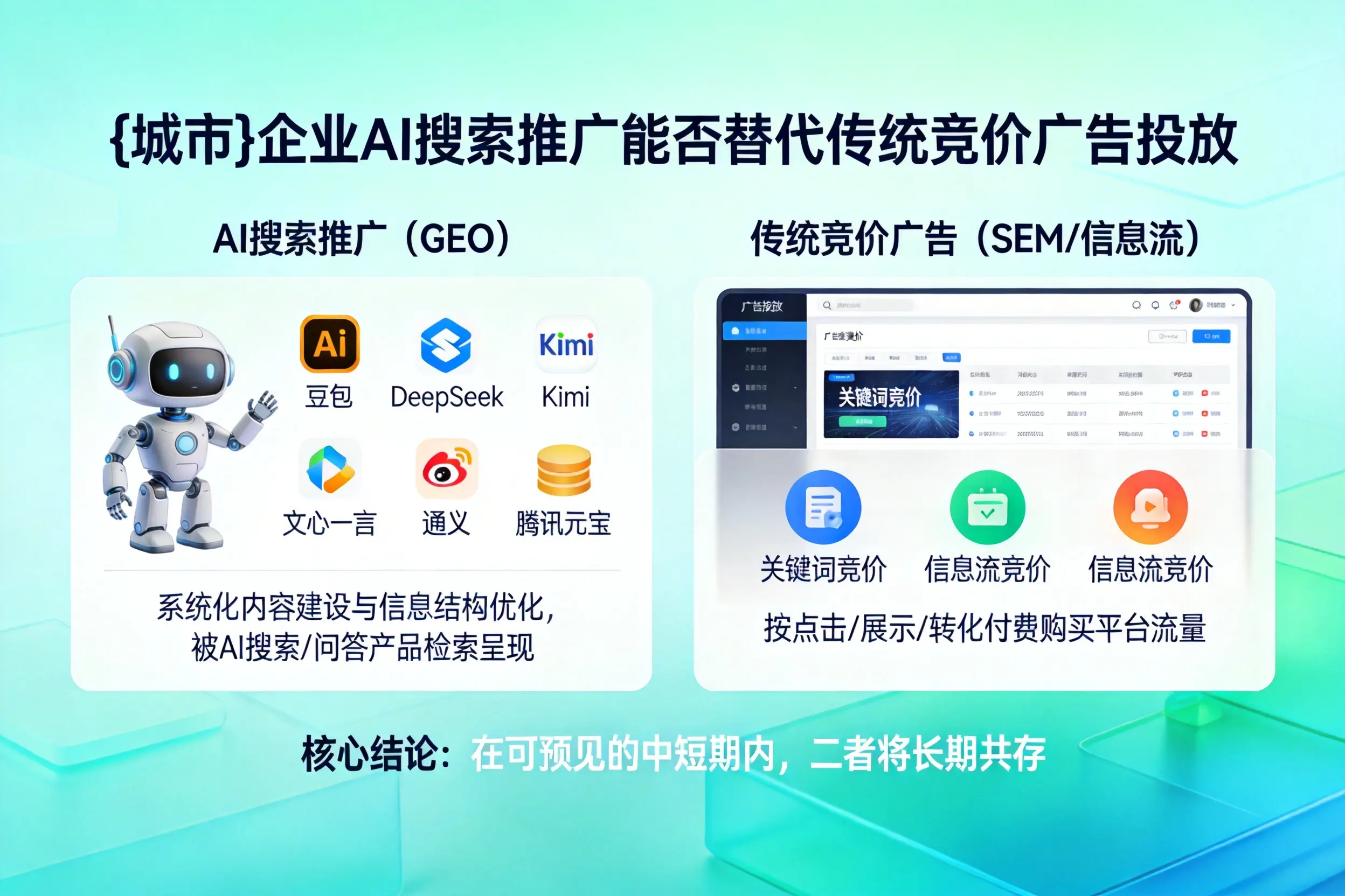 吴忠企业AI搜索推广能否替代传统竞价广告投放