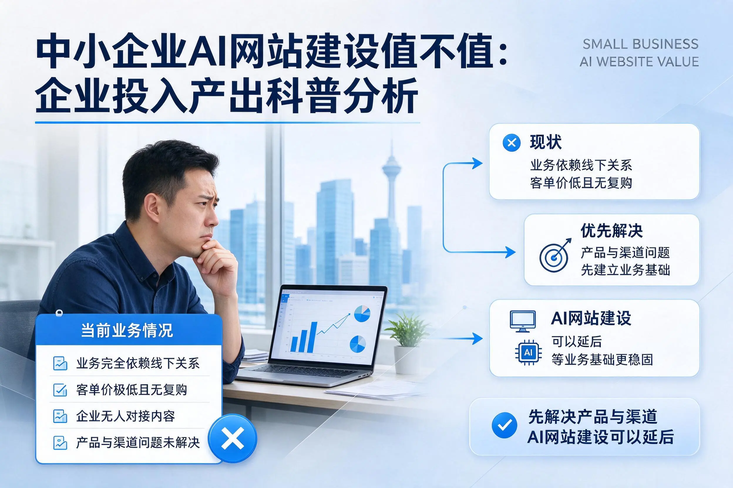 中小企业AI网站建设值不值：吴忠企业投入产出科普分析