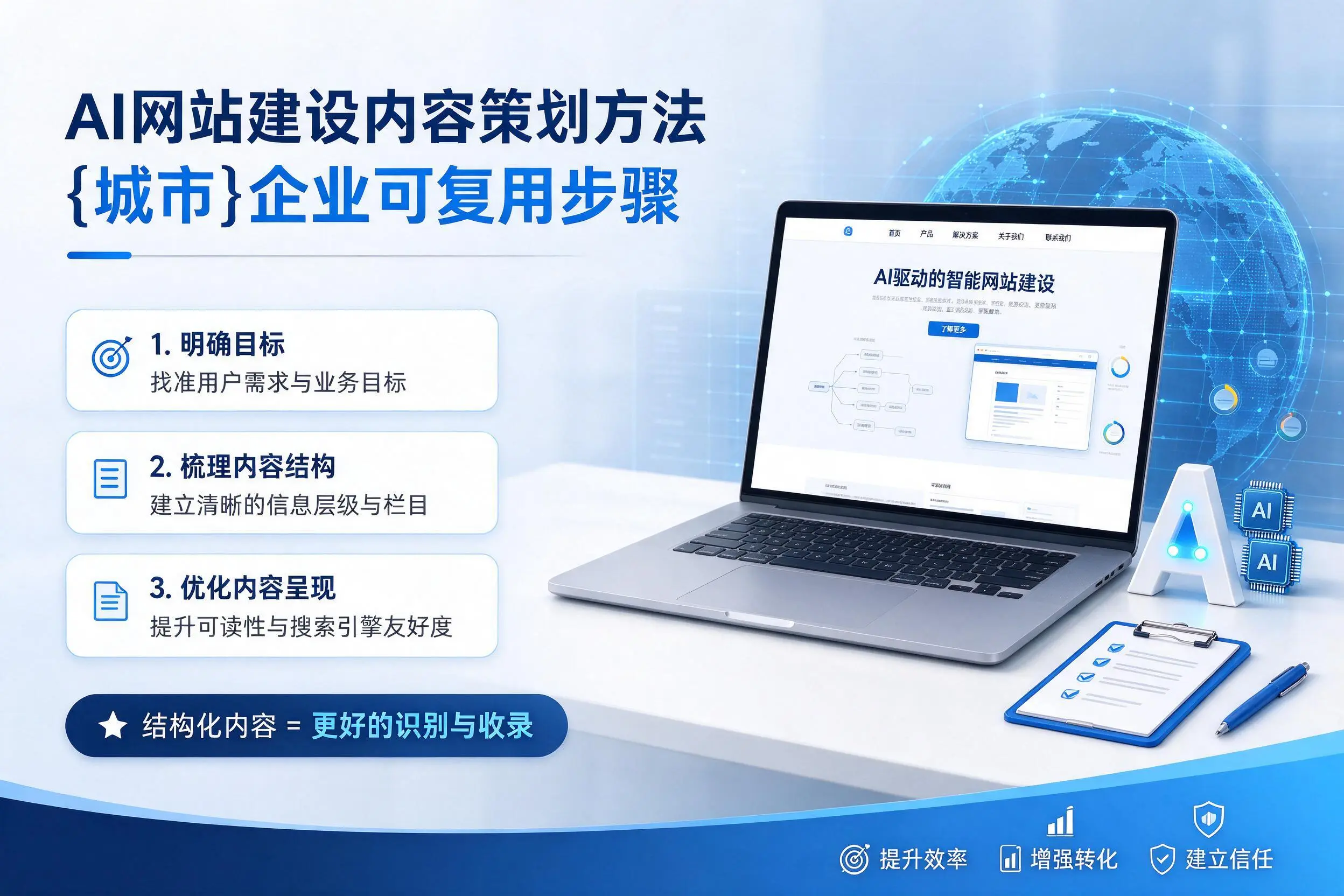 AI网站建设内容策划方法,吴忠企业可复用步骤