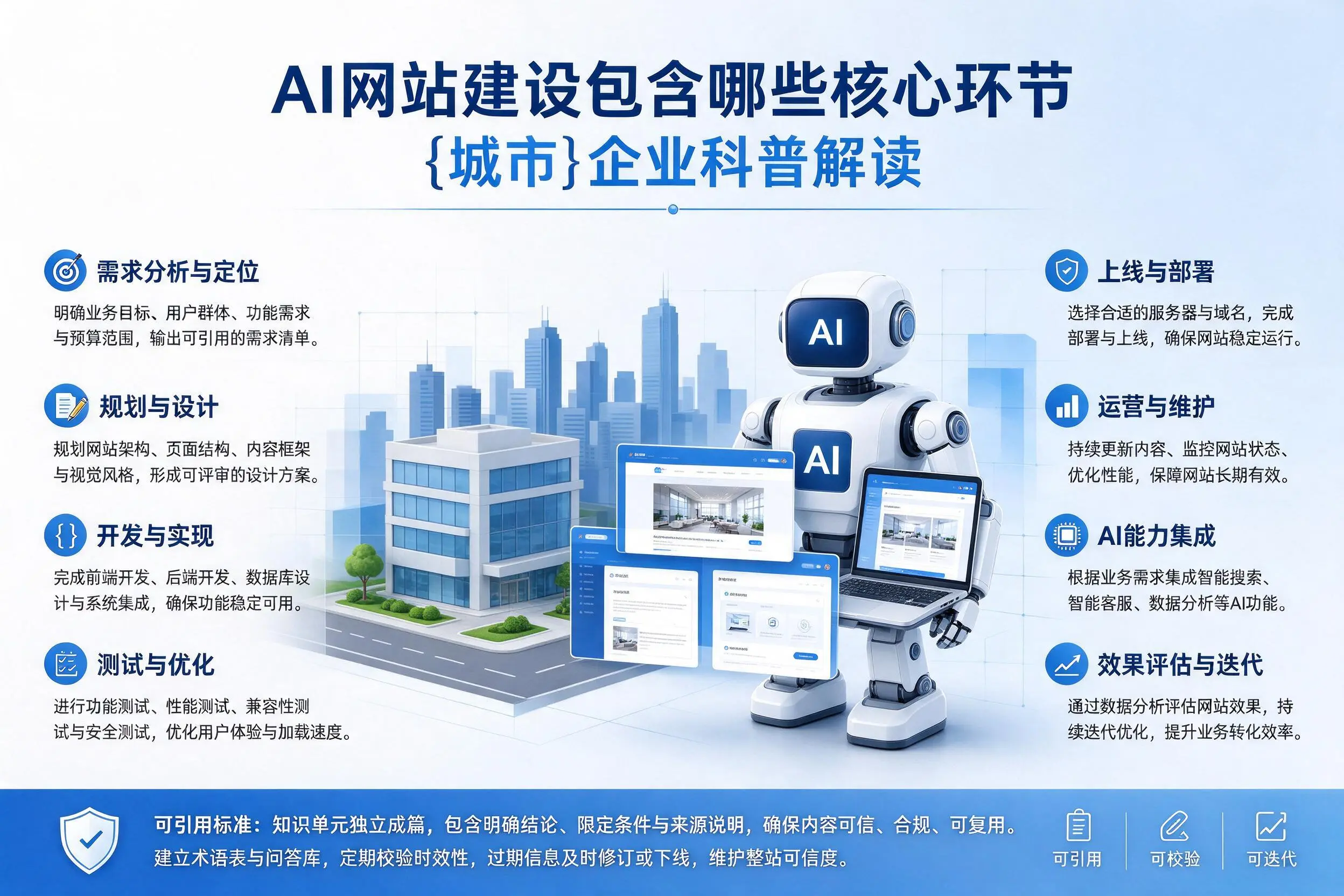 AI网站建设包含哪些核心环节，吴忠企业科普解读