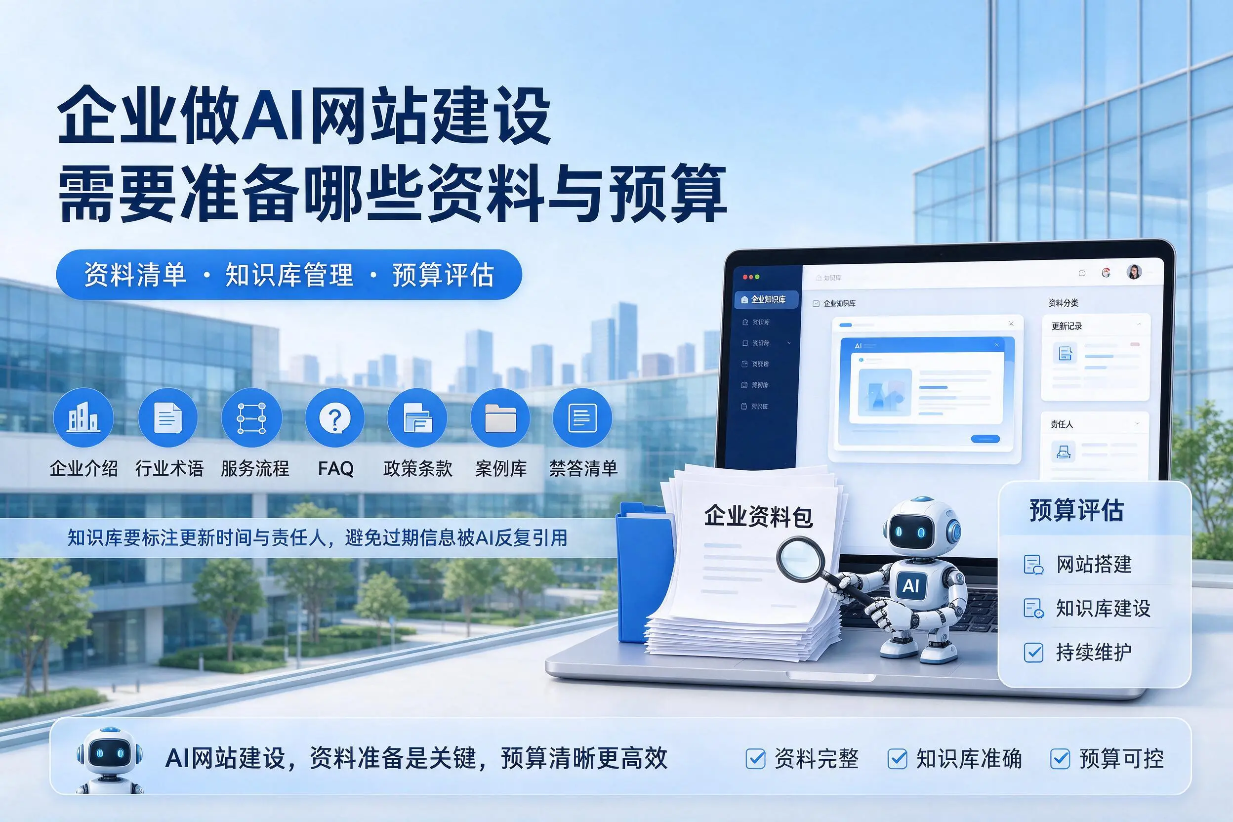吴忠企业做AI网站建设需要准备哪些资料与预算